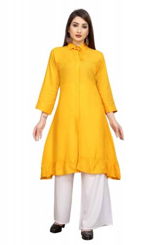 SHIRT STYLE FANCY KURTI WITH BOTTOMWEAR by Grow More