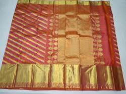 Buy Kanchipuram Silk Zari Border Saree For Ladies