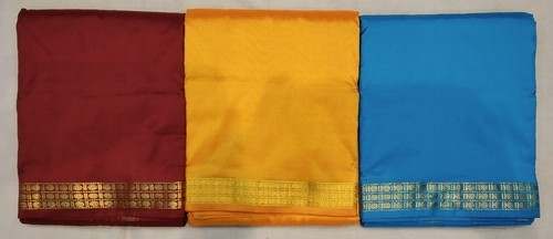 Color full Mens Pure Silk Dhoti 
