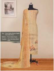 Pure Cotton Brasso Digital Print Suit