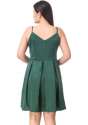 Green Pleated Spaghetti Dress thumb 1