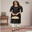 _Bandhej Print Kurti with pant Collection rayon slub fabric with embroidery  thumb 10
