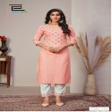 _Bandhej Print Kurti with pant Collection rayon slub fabric with embroidery  thumb 8
