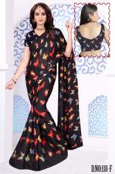 Daily wear Printed Silk Crepe Saree 