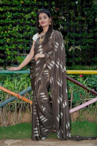 Stylish Crepe Silk Printed Saree