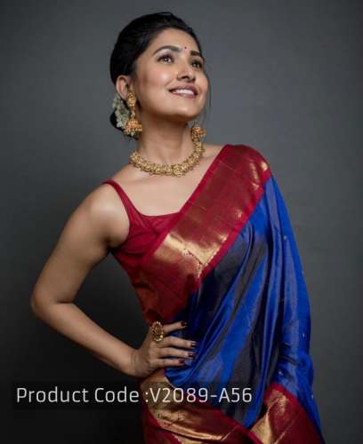 ROYAL BLUE SPECIAL EDITION SAREE by mantavya group