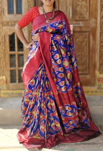 Handloom Ikat Patola Silk Saree by Ethnics Land