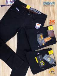 Cotton Knitted Black Stretchable Mens Jeans