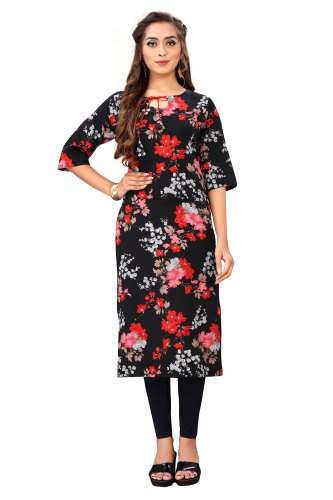 Crepe Printed Kurti by VHCK ENTERPRISE