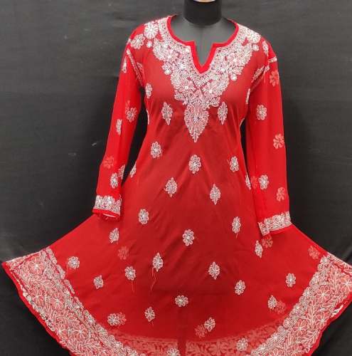New Arrival Chikankari Kurti At Wholesale Rate by Lucknow Chikan Factory