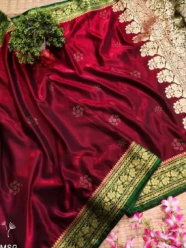 Banarasi Dupion Swarovski Work Silk Saree