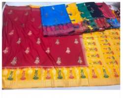 Dola Silk Saree Dancing Queen Figure Design