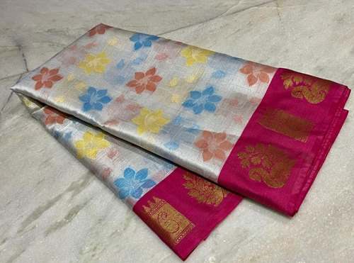 Wedding Wear Uppada Tissue Silk Saree