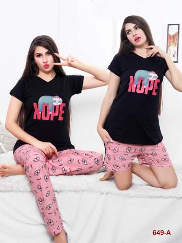Fancy 3pc Night Suit