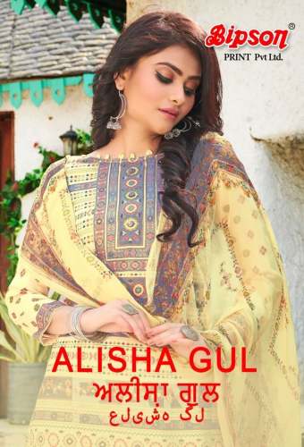 Alisha Gul Cotton Dress Material