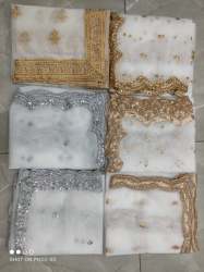 Heavy Lucknowi Embroidered Net Dupatta 