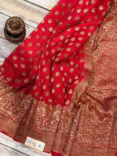 Pure Hand woven Khaddi Banarasi Silk Saree by Sri Vijaylaxmi Silks