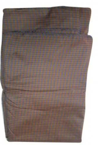 Brown Check Dupioni Fabric by SRI SHANKAR SILKS