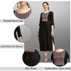 FLOWER EMBROIDERY KURTI