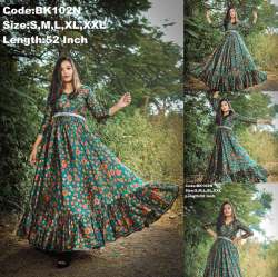 New Designer Floral Print Gown