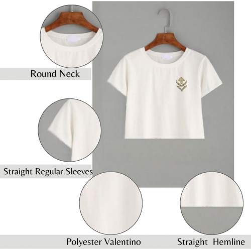 WHITE STON VELENTINO CROP TOP 