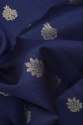 Floral Zari Motifs Navy Blue Raw Silk Saree thumb 1