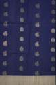 Floral Zari Motifs Navy Blue Raw Silk Saree thumb 2