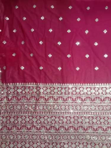 150 GSM Fox Georgette Embroidered Fabric by R V Saree