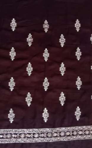 35-36 Width Georgette Embroidered Fabric by R V Saree