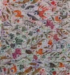 Digital Print Schiffli Hakoba Fabric 