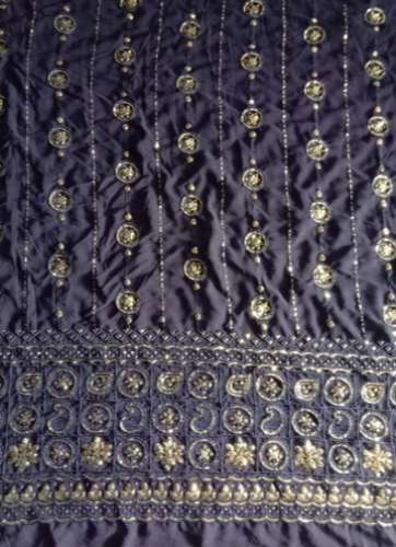 Fox Georgette Embroidered Fabric For kurti  by R V Saree