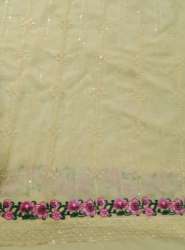 Georgette Embroidered Fabrics For Kurti 