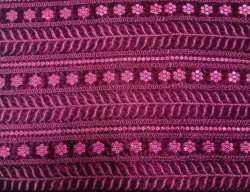 Wine Embroidered Velvet Sequence Sherwani Fabric 