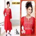 new designer Riyon slub long kurti  thumb 1
