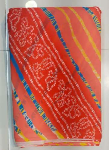 Faux Georgette Digitally Printed Bandhej by Shri Radharaman Fabrics