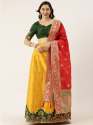 mustard-yellow-satin-silk-embroidered-lehenga