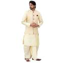 Kurta Dhoti With Jacquard Jacket thumb 1