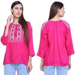 Rayon Embroidered Top