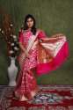 Pure Banarasi silk saree Hand work blouse thumb 1