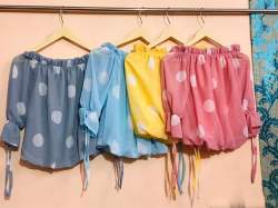 Chiffon printed western top