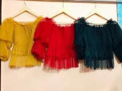Colorful Designer Net Tops
