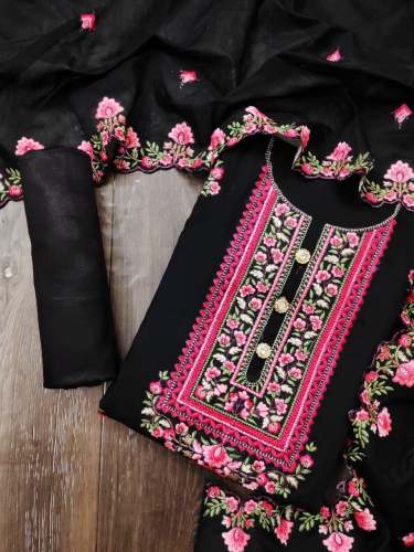 Designer Embroidered Unstitch Suit