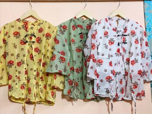 Fancy printed ruffle top