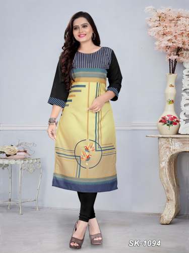 American Crepe Kurti by Saiveela Fashion