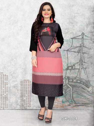 Daily wear American Crape Kurti by Saiveela Fashion