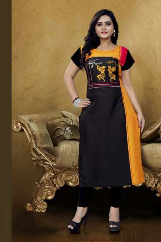 New Plus Size Crepe Kurti by Saiveela Fashion
