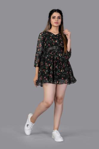 Georgette Digital Printed Tunic Top-SHRIVALLI