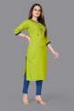 Hand Work Divyani Rayon Kurti thumb 2