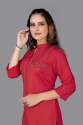 Hand Work Rayon Collar Neck Kurti  thumb 12