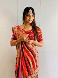 Rajwadi silk Digital Printed Saree by Matuki Cloth